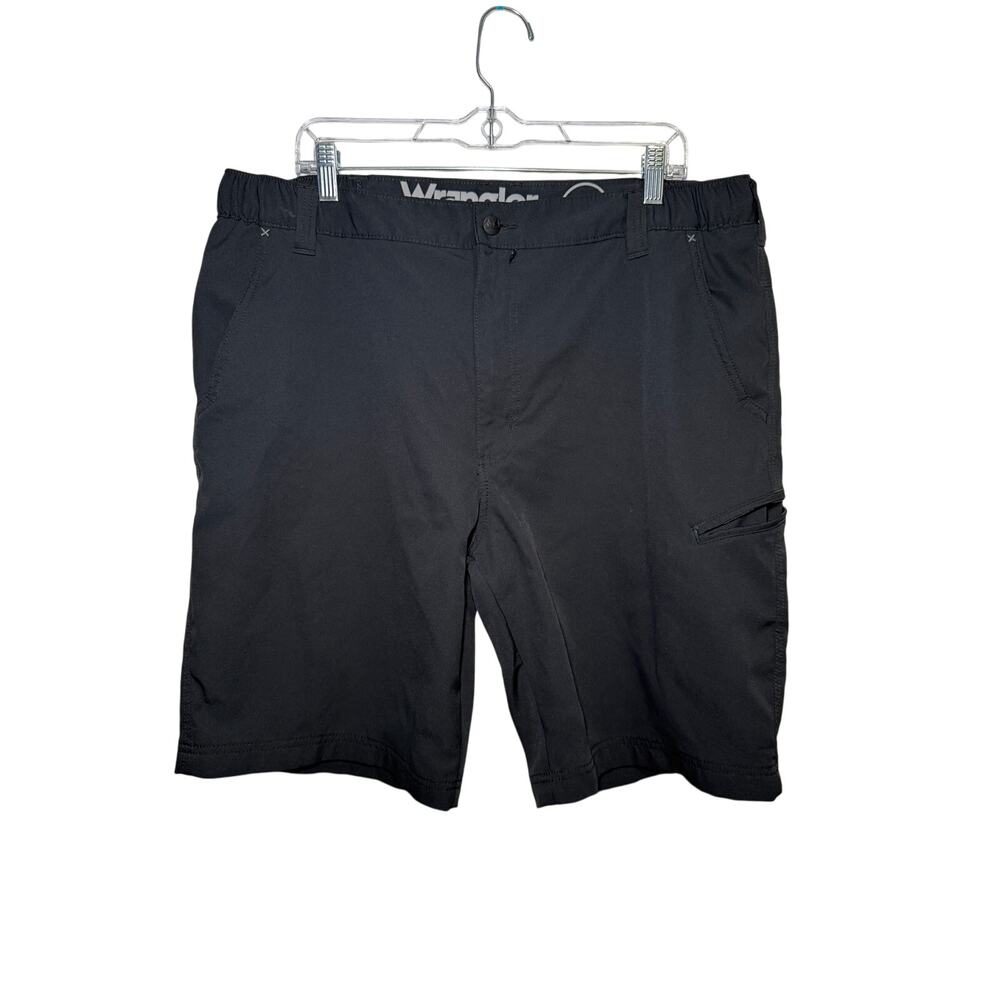 Wrangler black performance‎ chino shorts mens 36 fishing utility athleisure camp